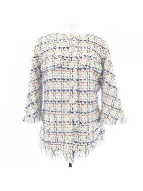Chanel Collarless Jacket White